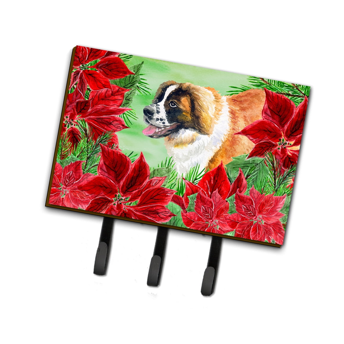 CK1327TH68 Saint Bernard Poinsettas Leash or Key Holder