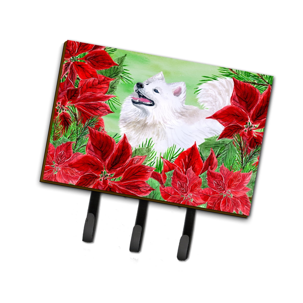 CK1339TH68 Samoyed Poinsettas Leash or Key Holder