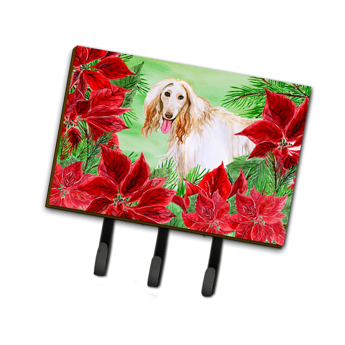CK1350TH68 Afghan Hound Poinsettas Leash or Key Holder
