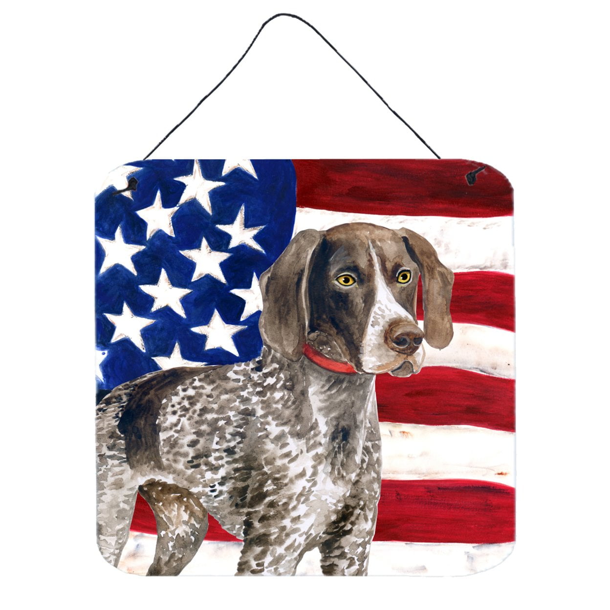 German Shorthaired Pointer Patriotic Wall or Door Hanging Prints
