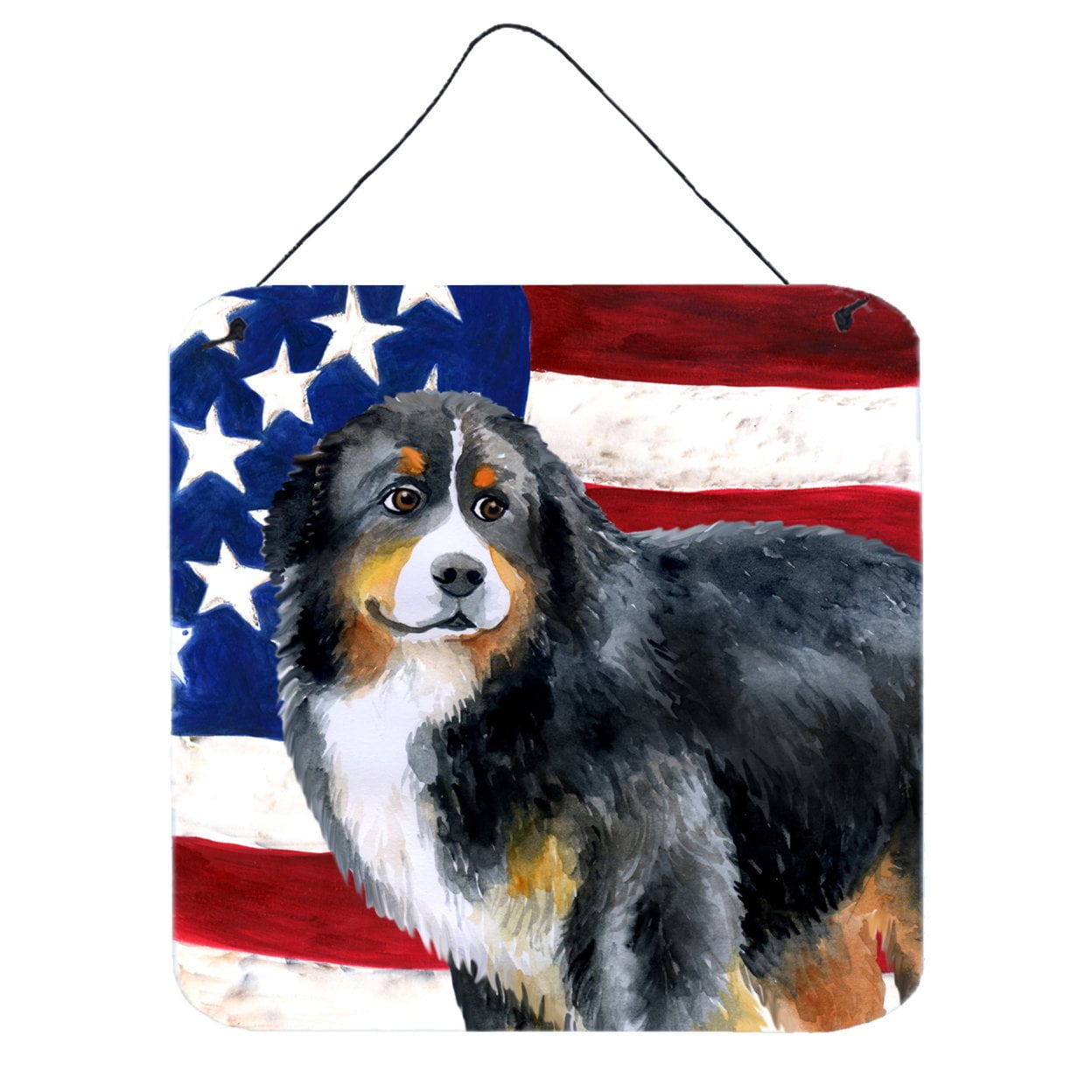 Bernese Mountain Dog Patriotic Wall or Door Hanging Prints