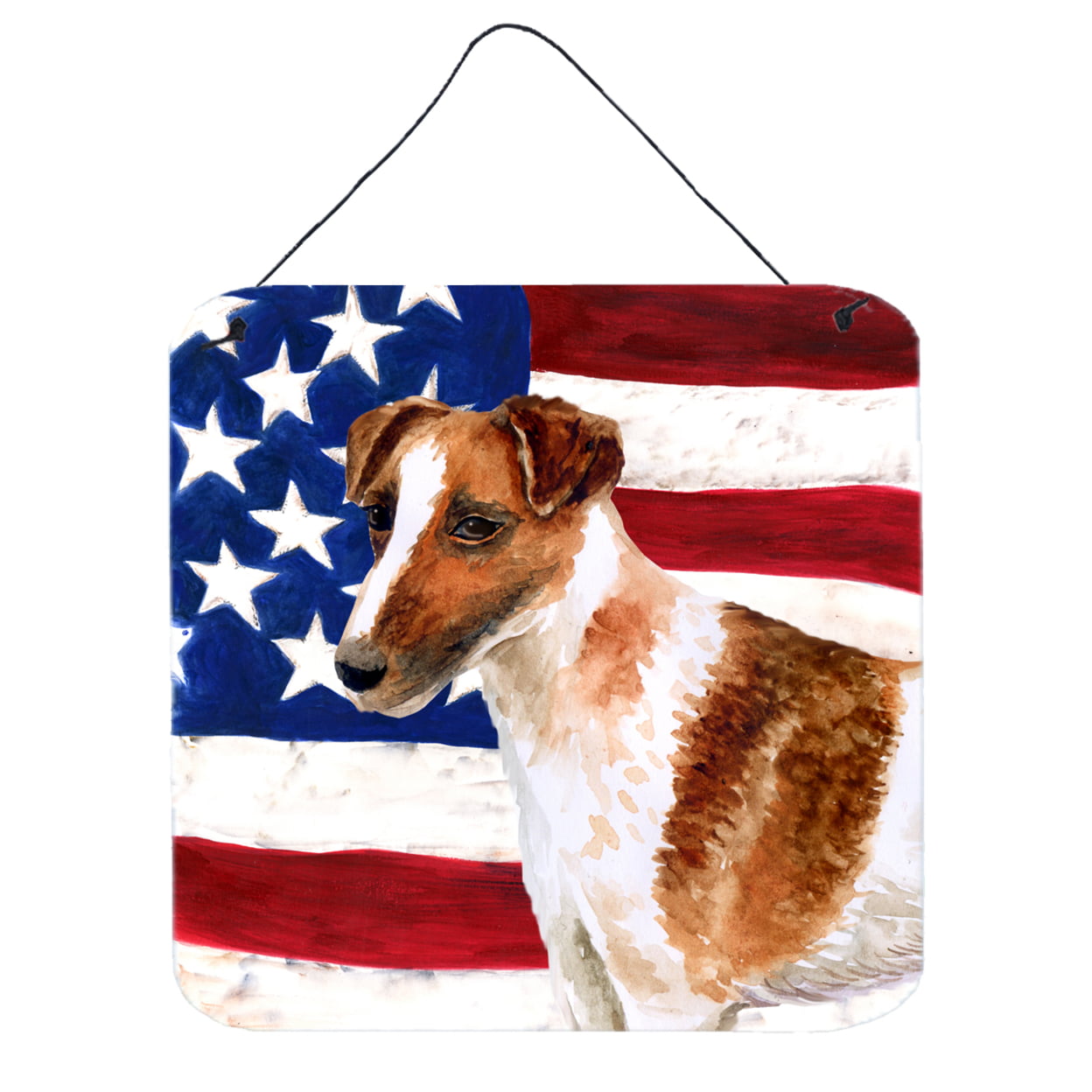 Smooth Fox Terrier Patriotic Wall or Door Hanging Prints