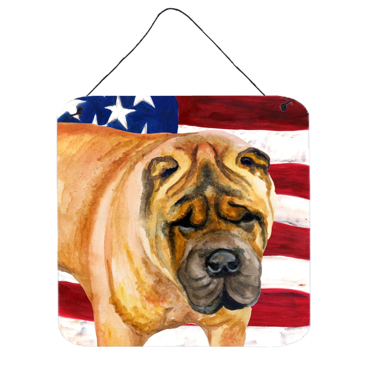 Shar Pei Patriotic Wall or Door Hanging Prints