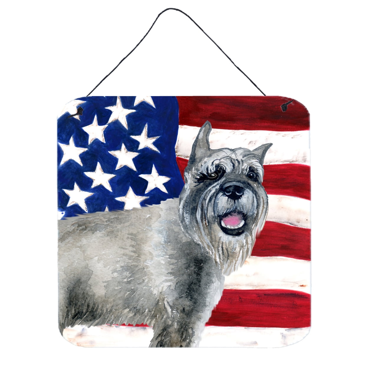 Schnauzer Patriotic Wall or Door Hanging Prints