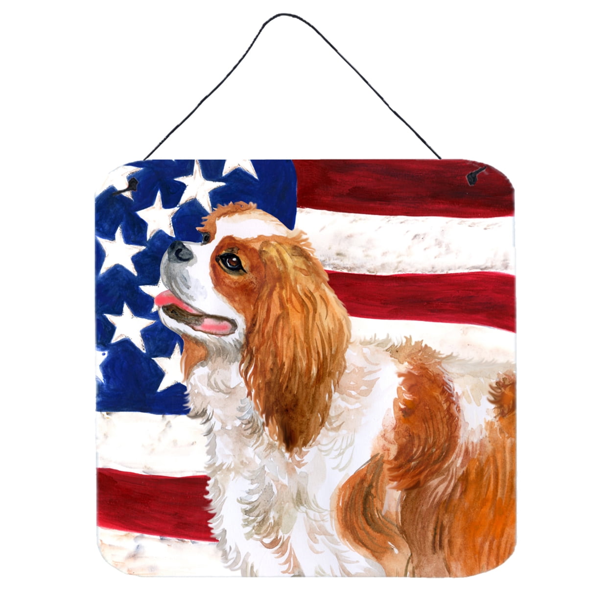Cavalier Spaniel Patriotic Wall or Door Hanging Prints
