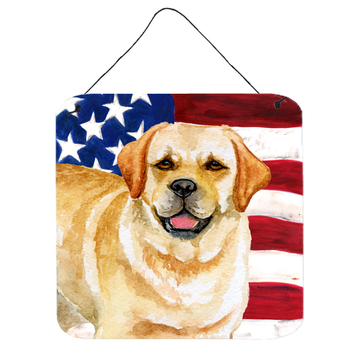 Golden Retriever Patriotic Wall or Door Hanging Prints