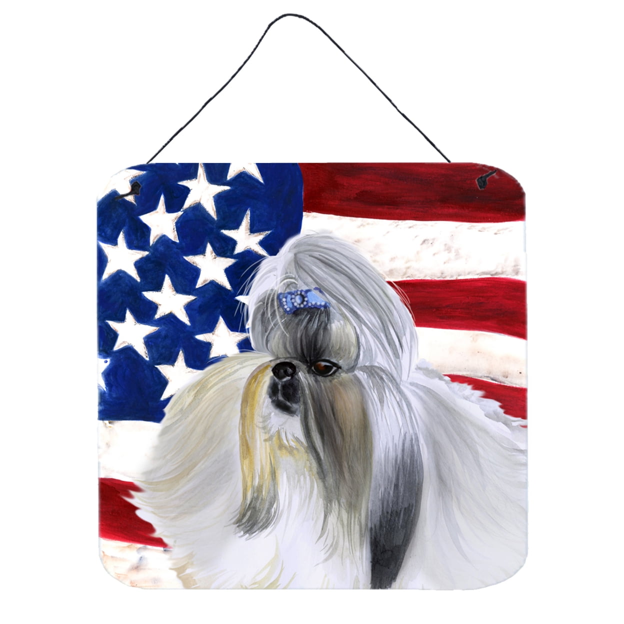 Shih Tzu Patriotic Wall or Door Hanging Prints
