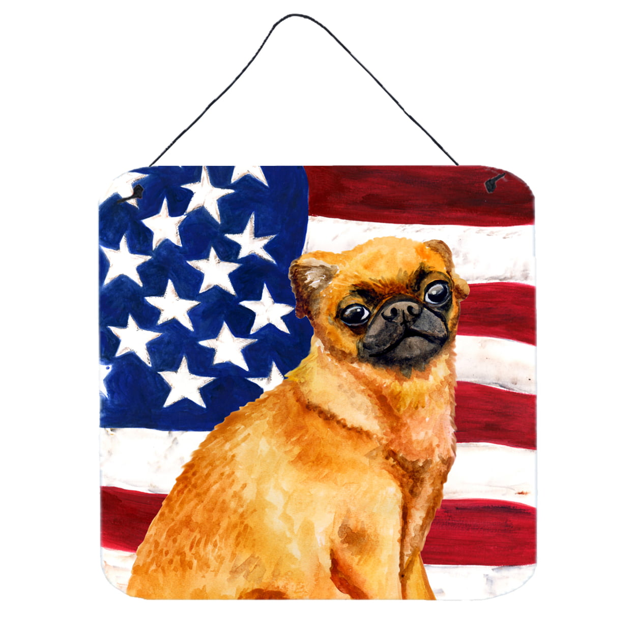 Small Brabant Griffon Patriotic Wall or Door Hanging Prints