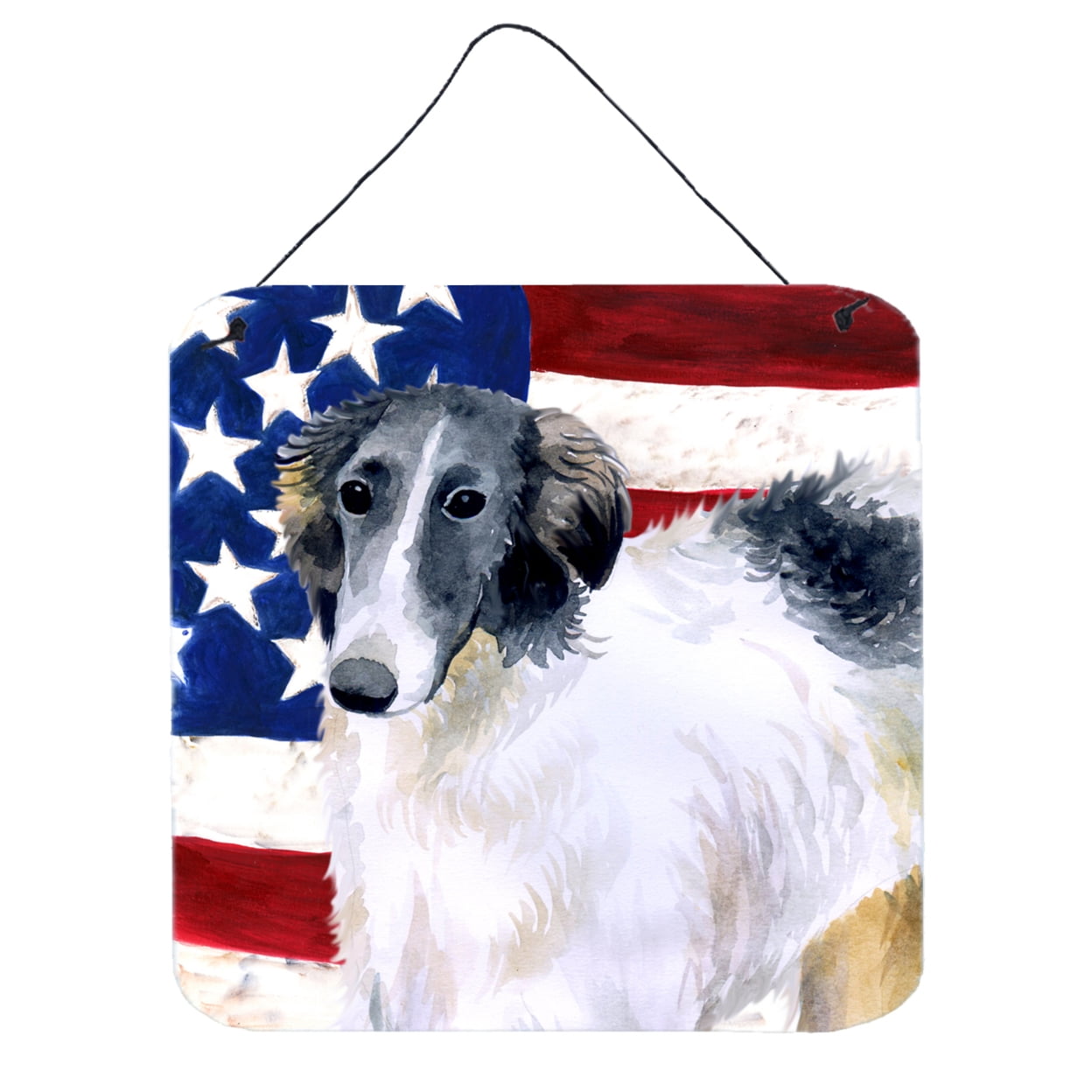 Borzoi Patriotic Wall or Door Hanging Prints