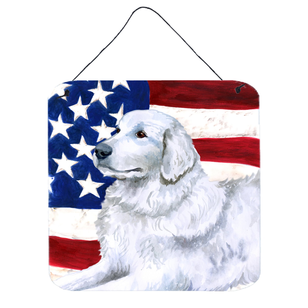 Maremma Sheepdog Patriotic Wall or Door Hanging Prints