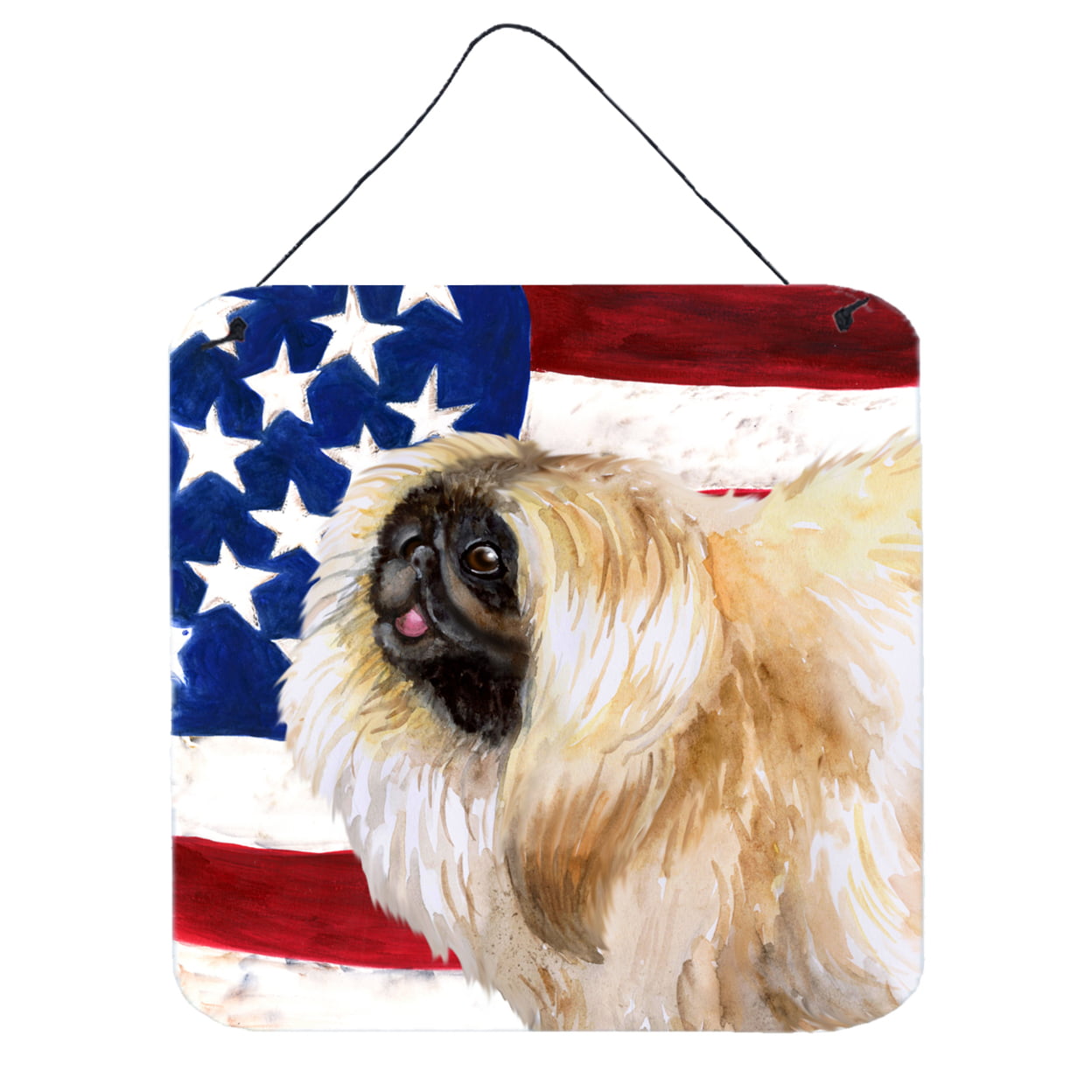 Pekingese Patriotic Wall or Door Hanging Prints