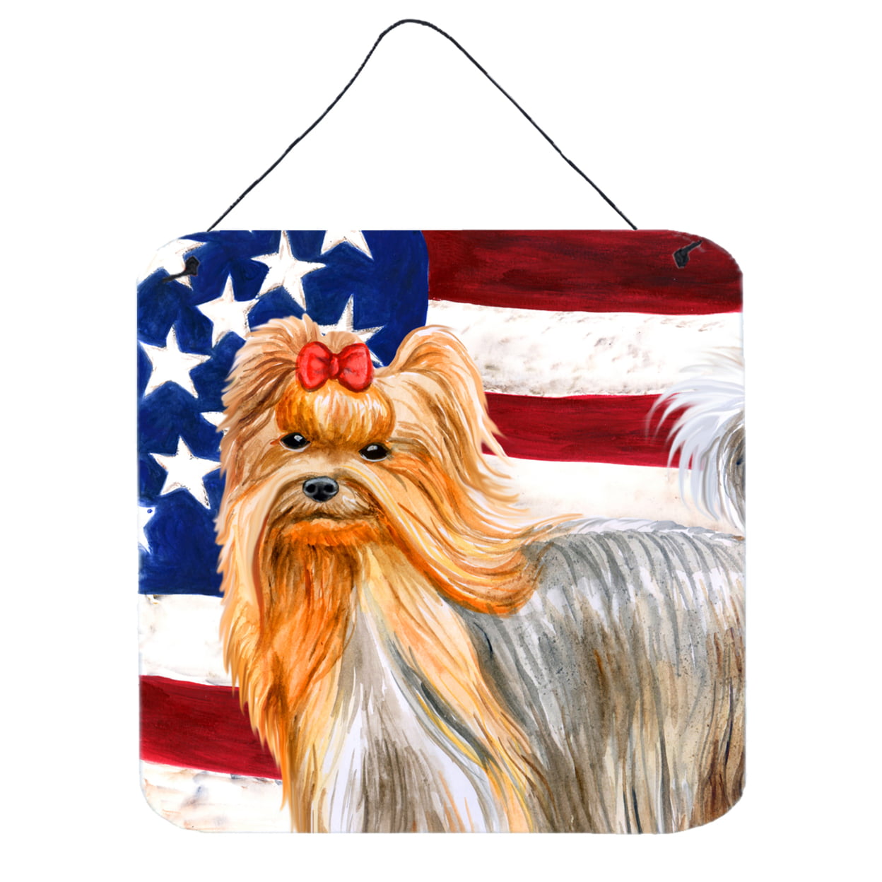Yorkshire Terrier Patriotic Wall or Door Hanging Prints