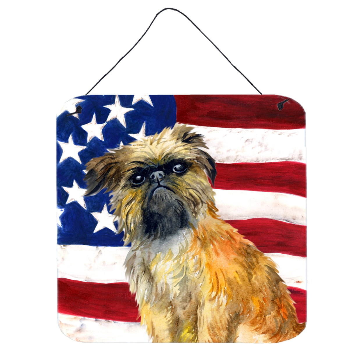 Brussels Griffon Patriotic Wall or Door Hanging Prints
