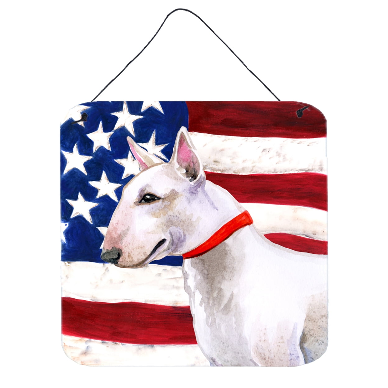 Bull Terrier Patriotic Wall or Door Hanging Prints