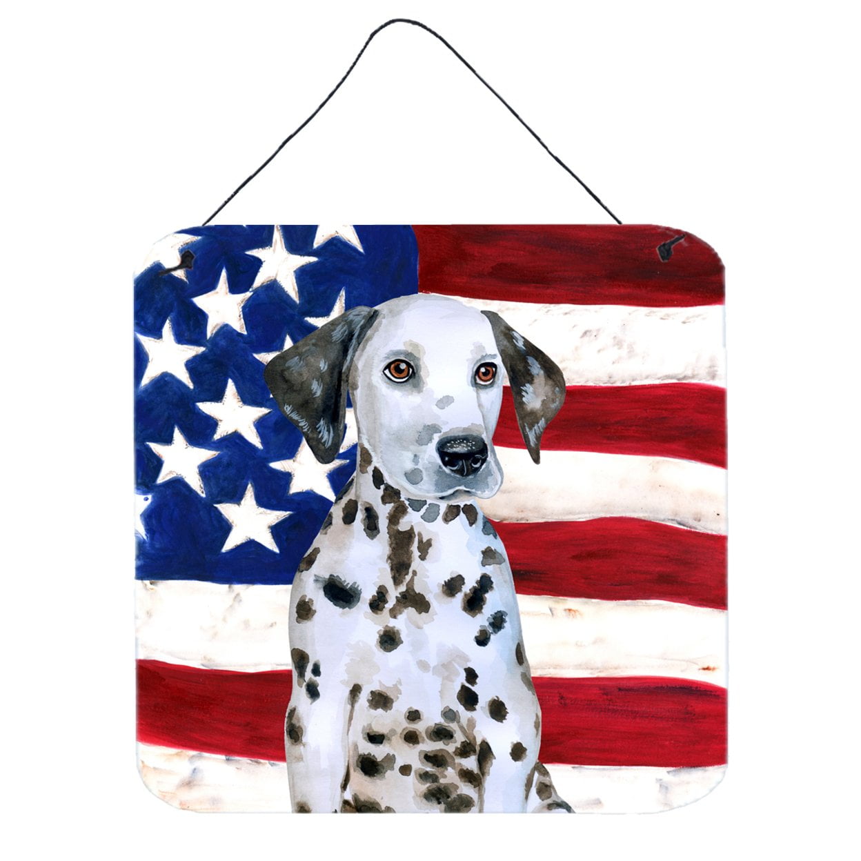 Dalmatian Puppy Patriotic Wall or Door Hanging Prints