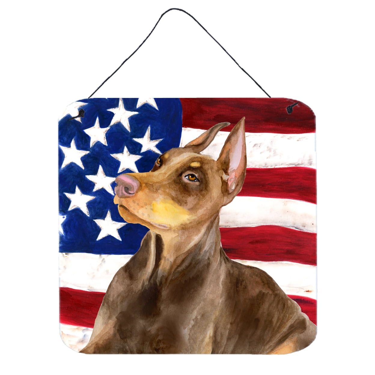 Doberman Pinscher Patriotic Wall or Door Hanging Prints