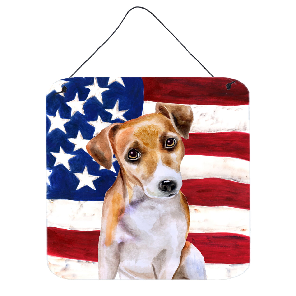 Jack Russell Terrier No. 2 Patriotic Wall or Door Hanging Prints