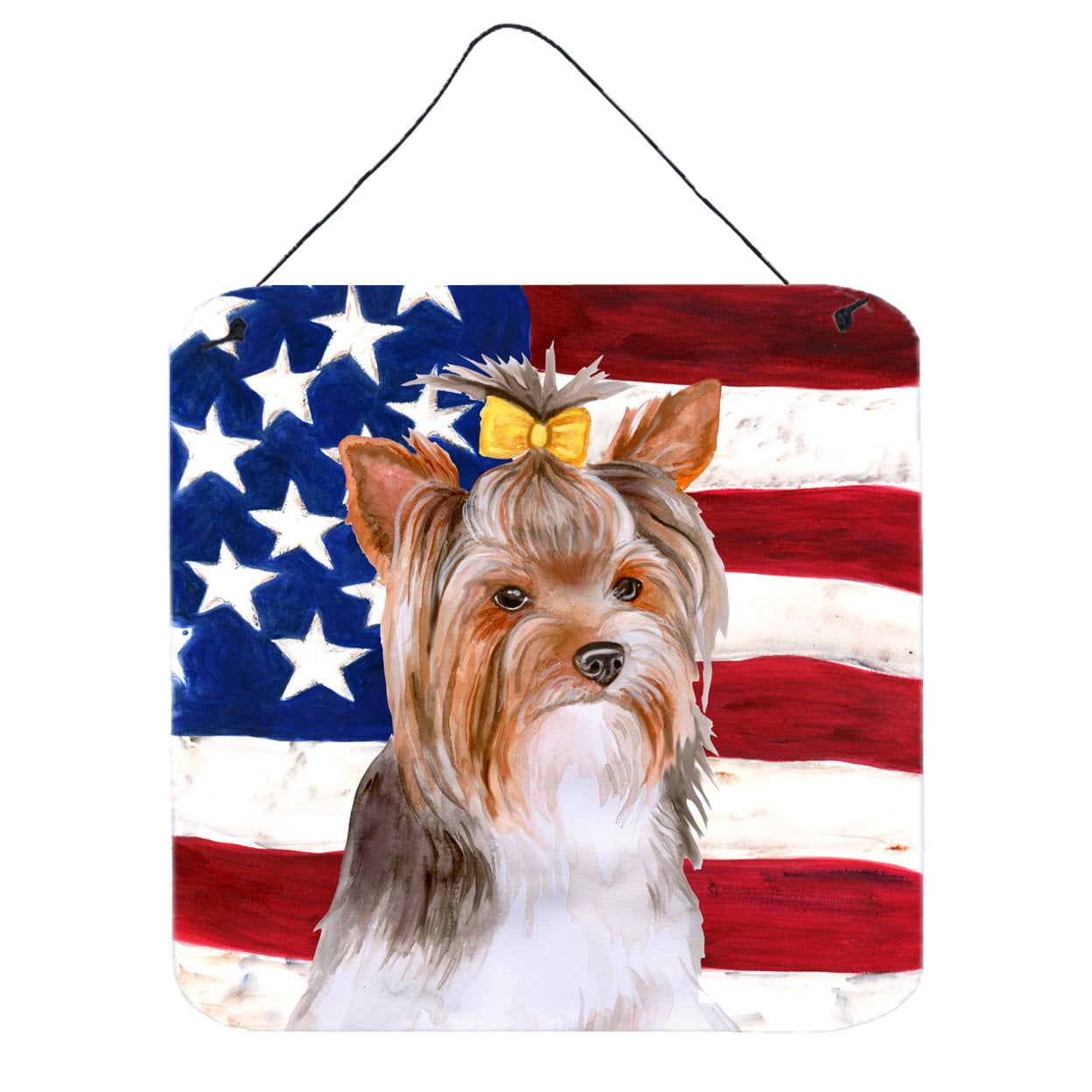 Yorkshire Terrier No. 2 Patriotic Wall or Door Hanging Prints