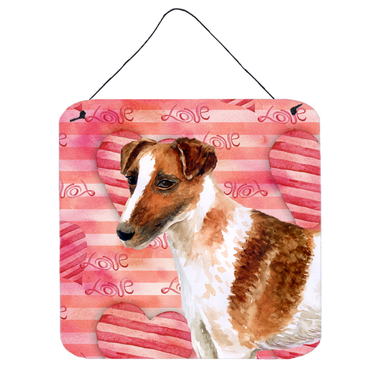 Smooth Fox Terrier Love Wall or Door Hanging Prints