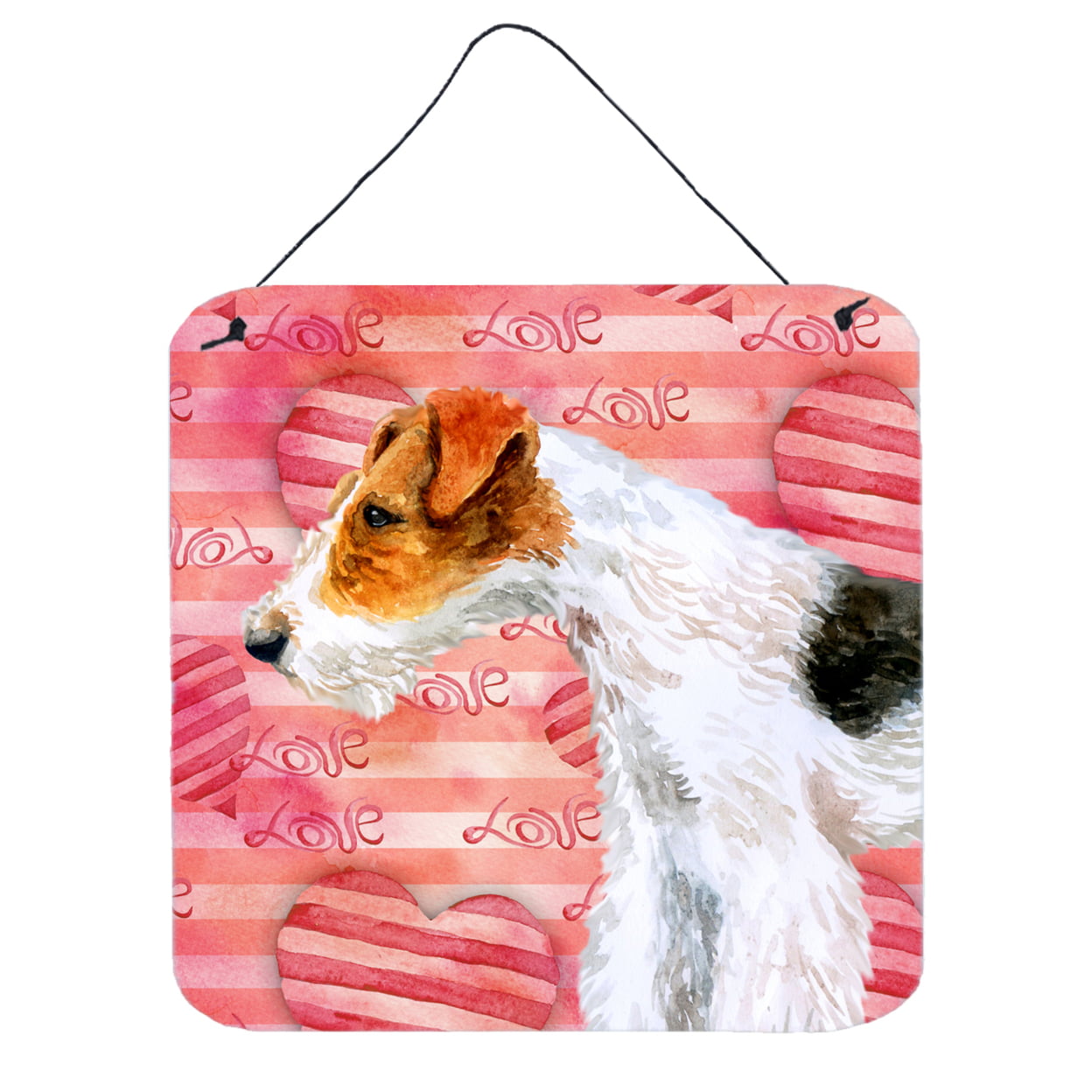 Fox Terrier Love Wall or Door Hanging Prints