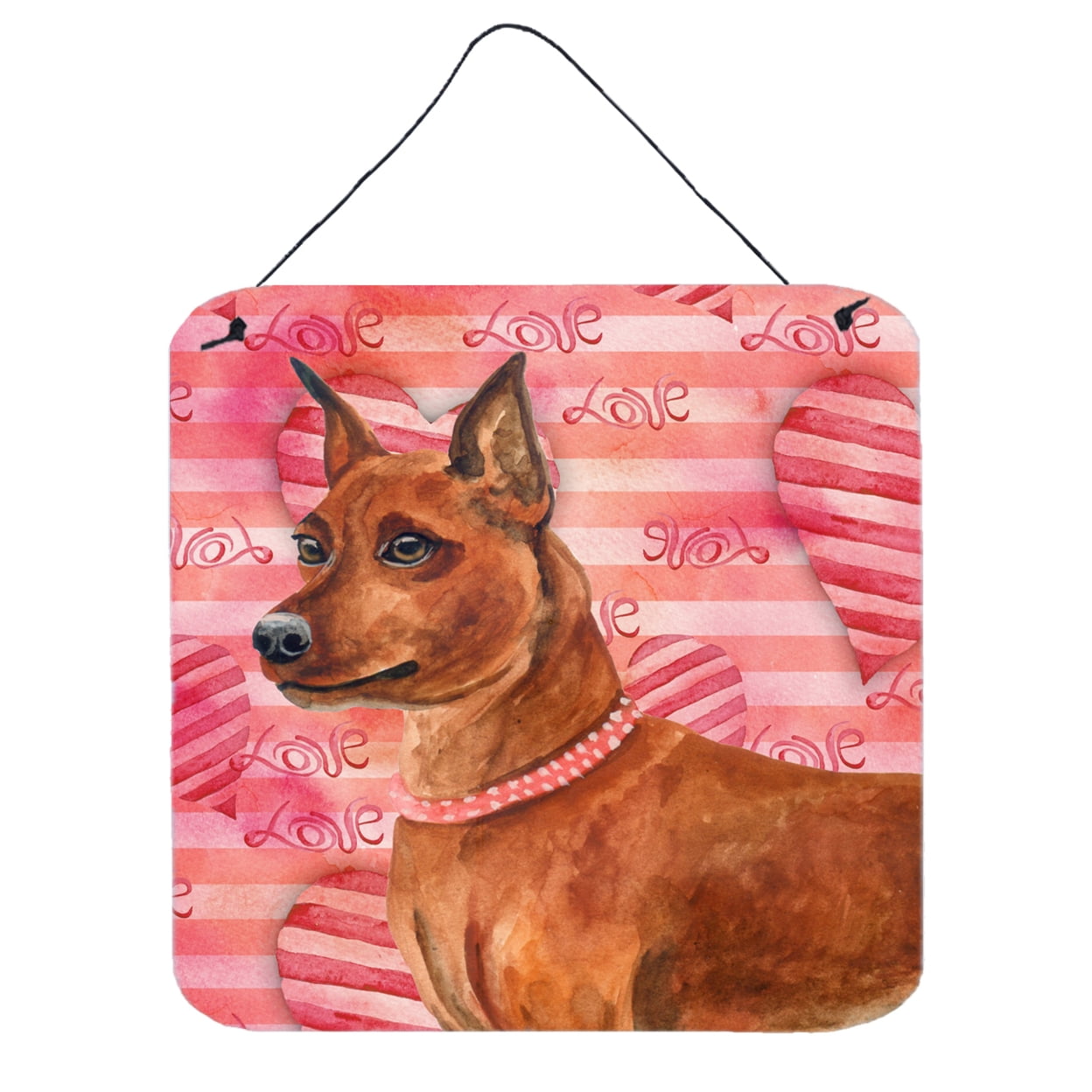 Picture of Carolines Treasures BB9743DS66 Miniature Pinscher Love Wall or Door Hanging Prints