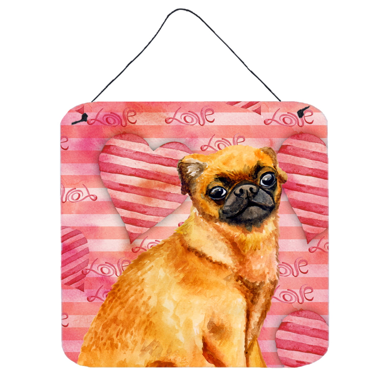 Small Brabant Griffon Love Wall or Door Hanging Prints