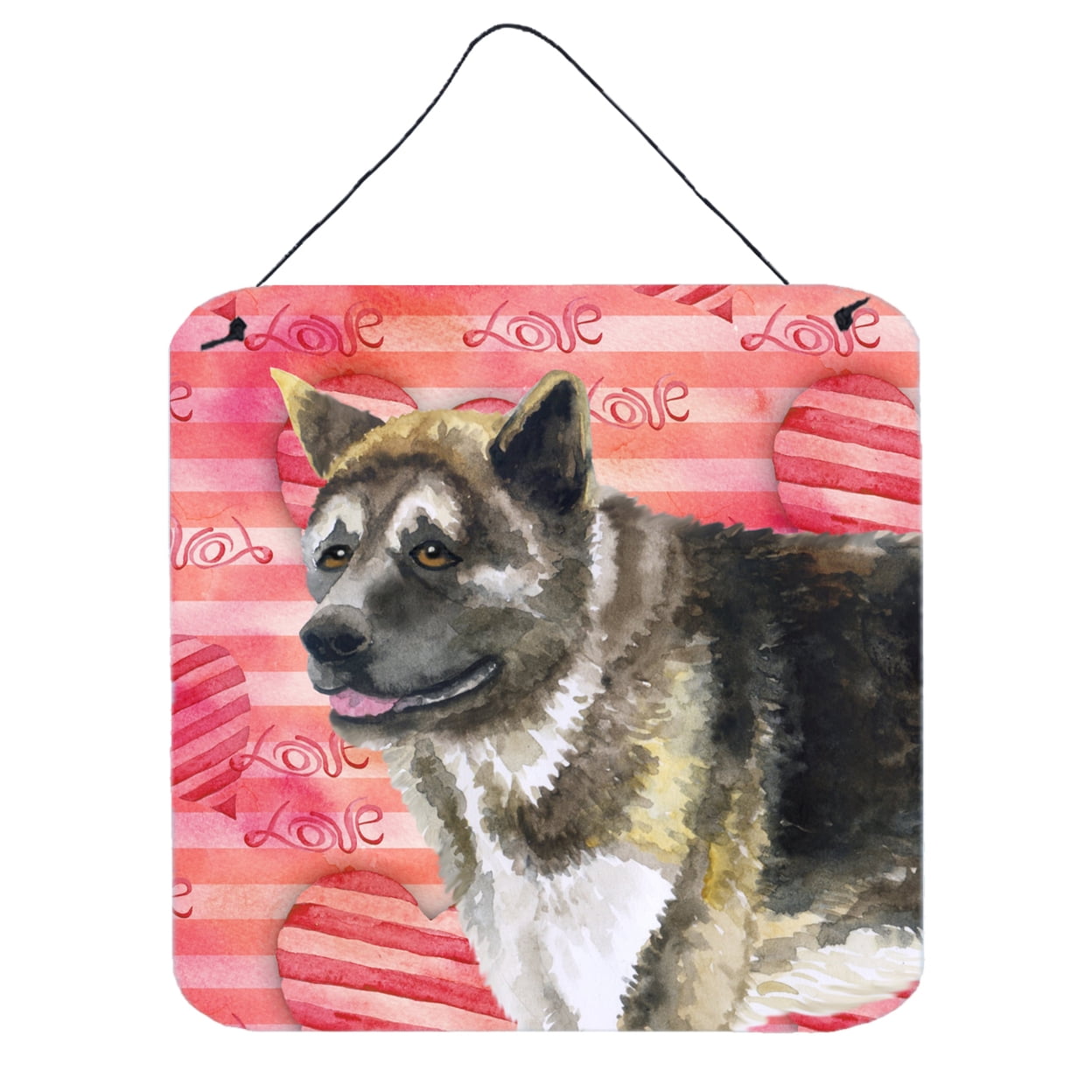 Picture of Carolines Treasures BB9756DS66 American Akita Love Wall or Door Hanging Prints