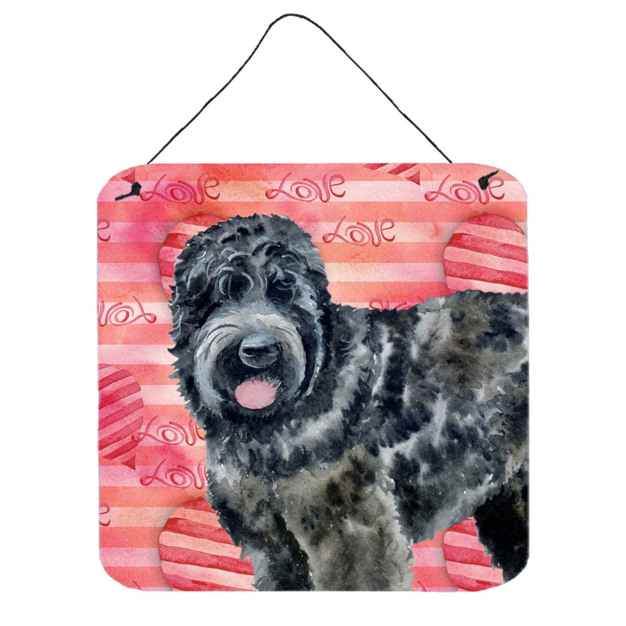 Black Russian Terrier Love Wall or Door Hanging Prints