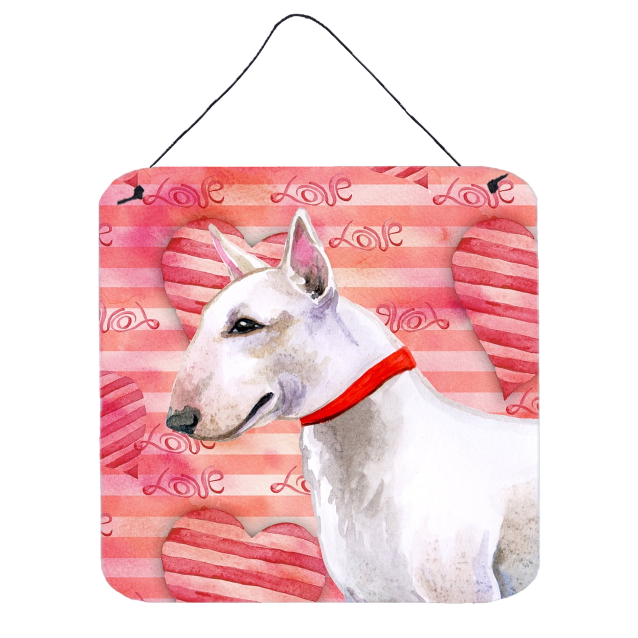 Bull Terrier Love Wall or Door Hanging Prints