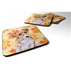 BB9974FC Jack Russell Terrier No. 2 Fall Foam Coaster, Set of 4