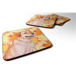 Labrador Retriever Fall Foam Coaster, Set of 4