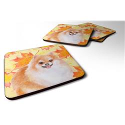 Pomeranian No. 2 Fall Foam Coaster, Set of 4