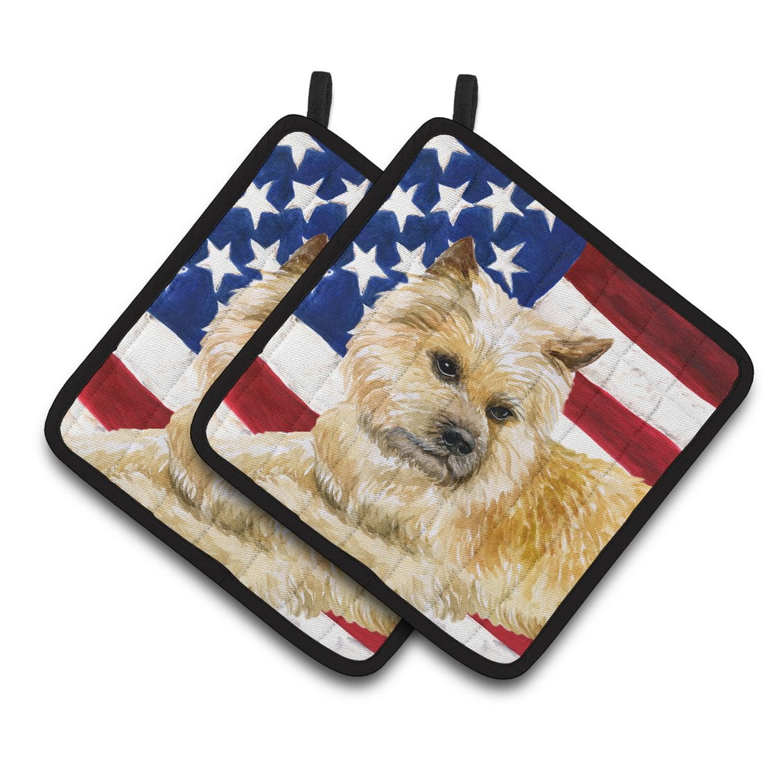 Cairn Terrier Patriotic Pair of Pot Holders