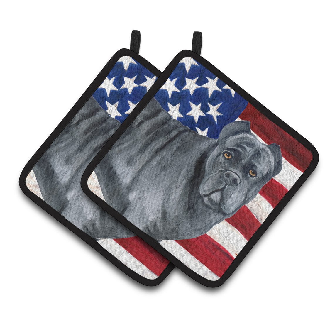 Cane Corso Patriotic Pair of Pot Holders