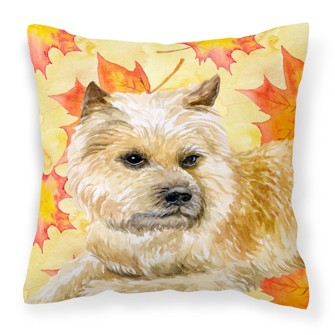 Cairn Terrier Fall Fabric Decorative Pillow