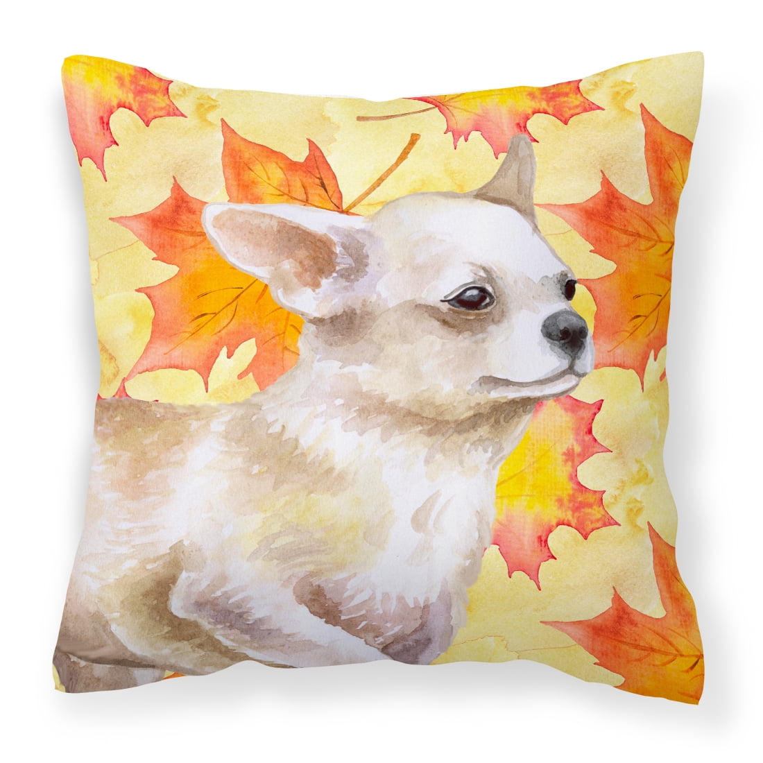 Chihuahua Leg up Fall Fabric Decorative Pillow