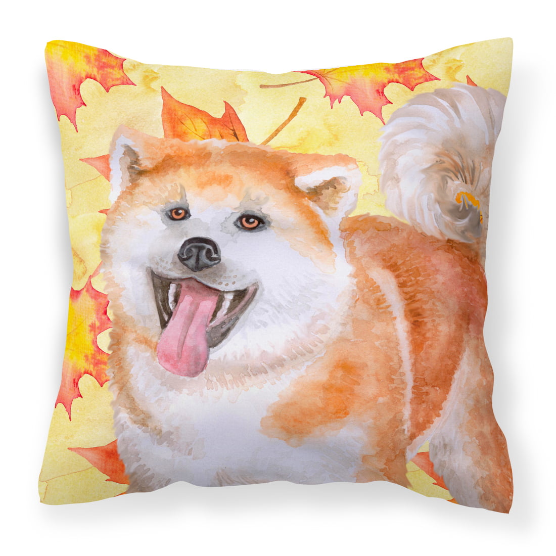 Akita Fall Fabric Decorative Pillow