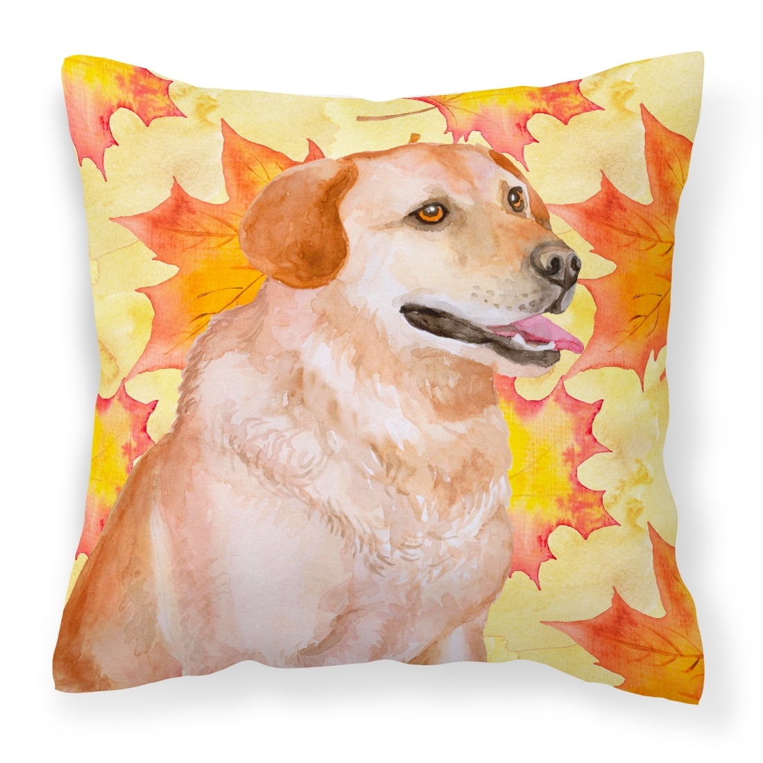 BB9975PW1818 Labrador Retriever Fall Fabric Decorative Pillow