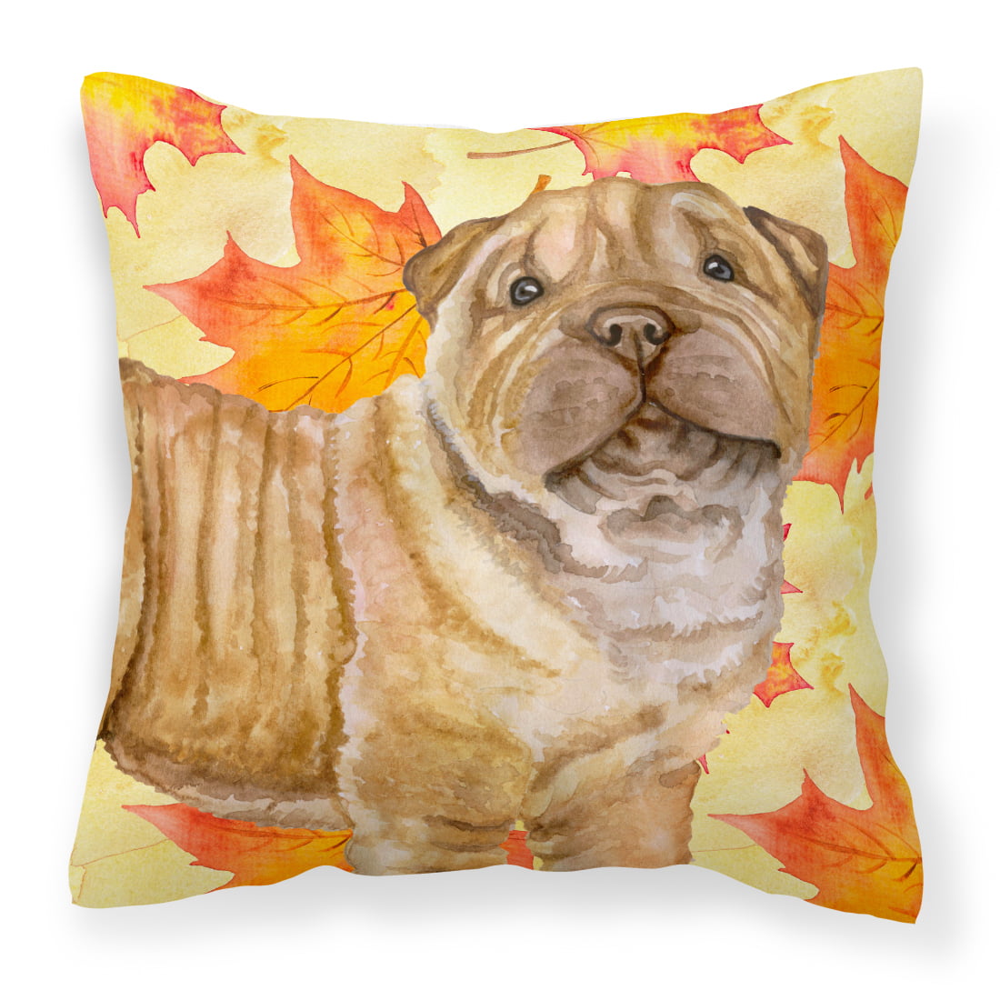 Shar Pei Puppy Fall Fabric Decorative Pillow