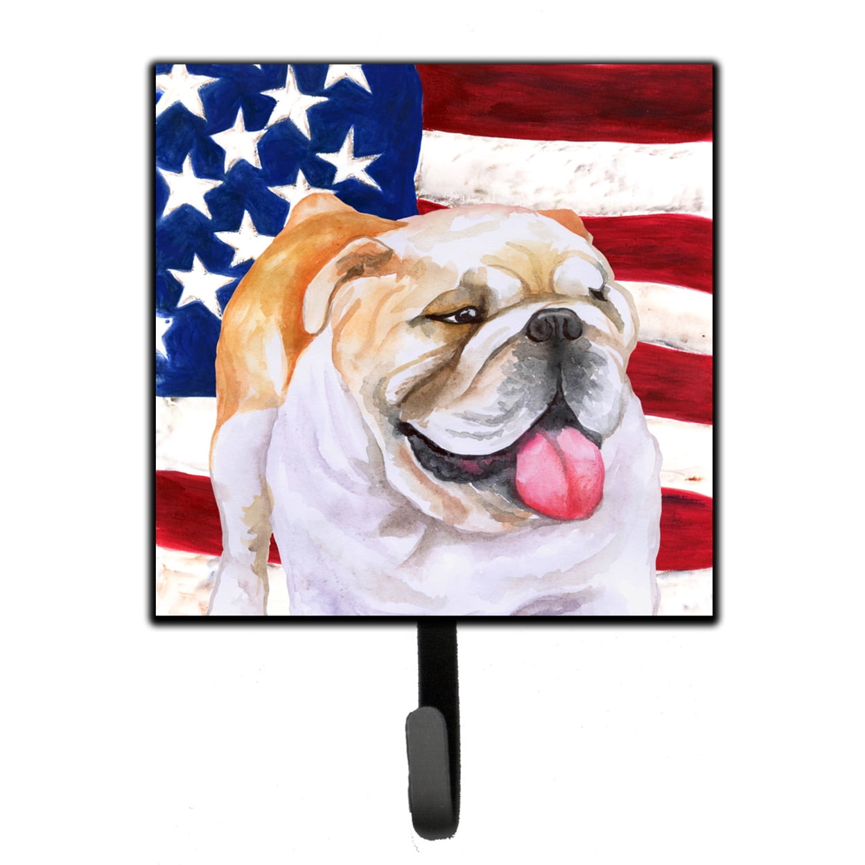 English Bulldog Patriotic Leash or Key Holder