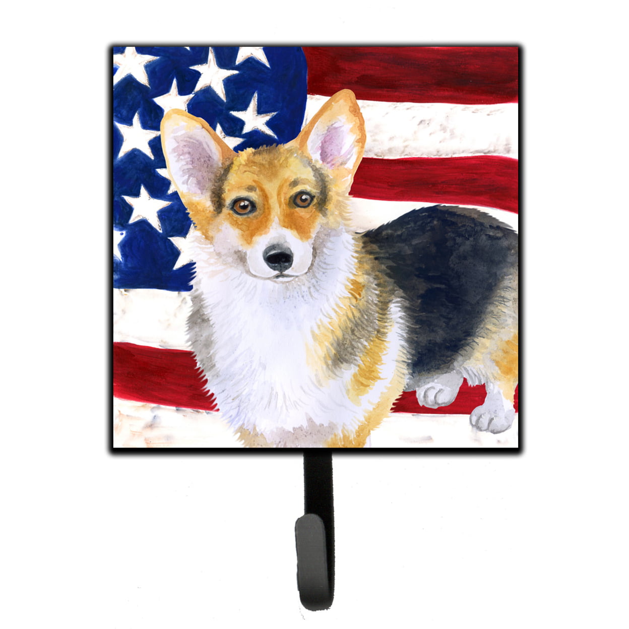 Pembroke Corgi Patriotic Leash or Key Holder