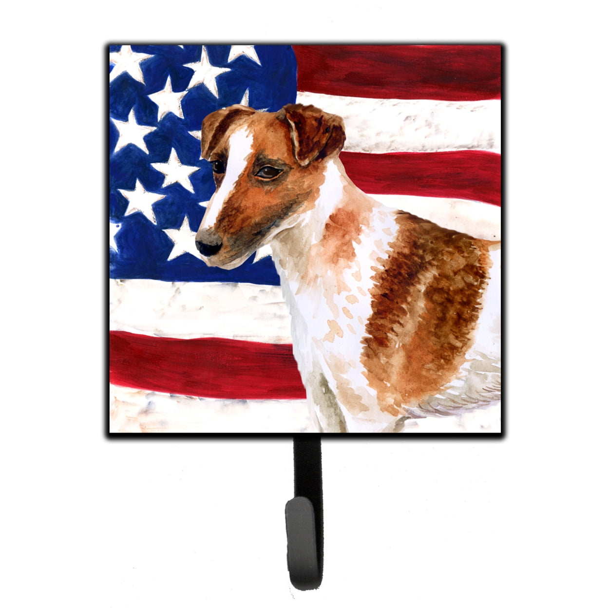 Smooth Fox Terrier Patriotic Leash or Key Holder
