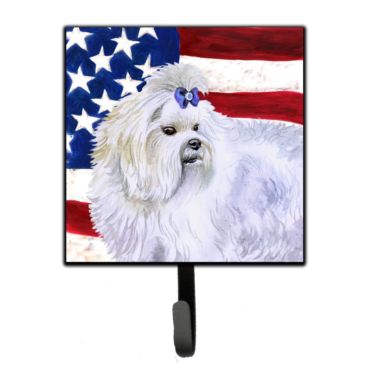 Maltese Patriotic Leash or Key Holder