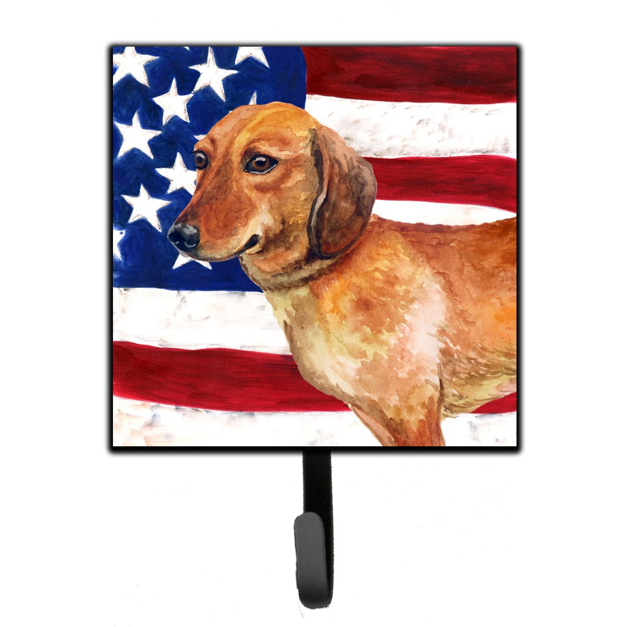 BB9652SH4 Dachshund Patriotic Leash or Key Holder