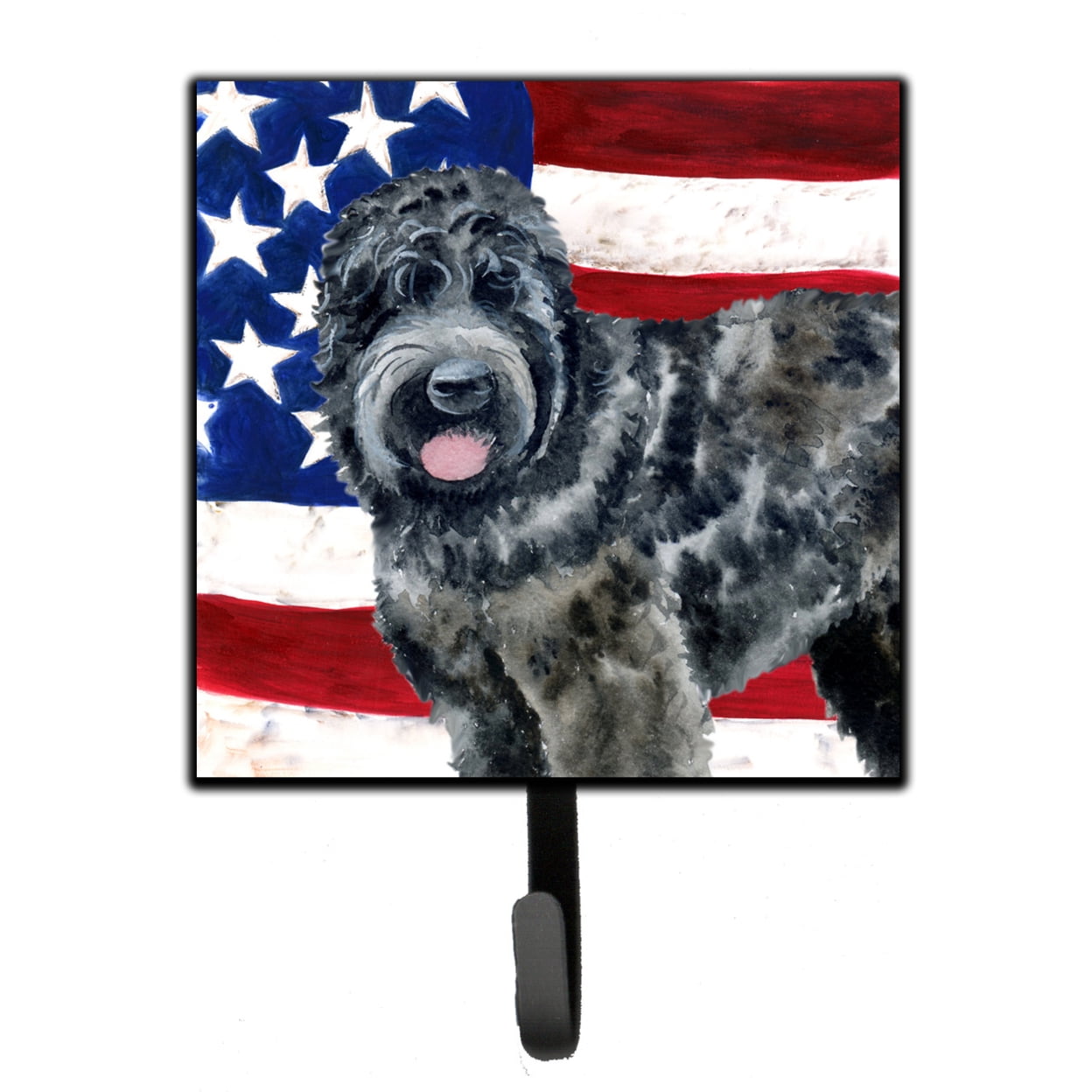 Black Russian Terrier Patriotic Leash or Key Holder