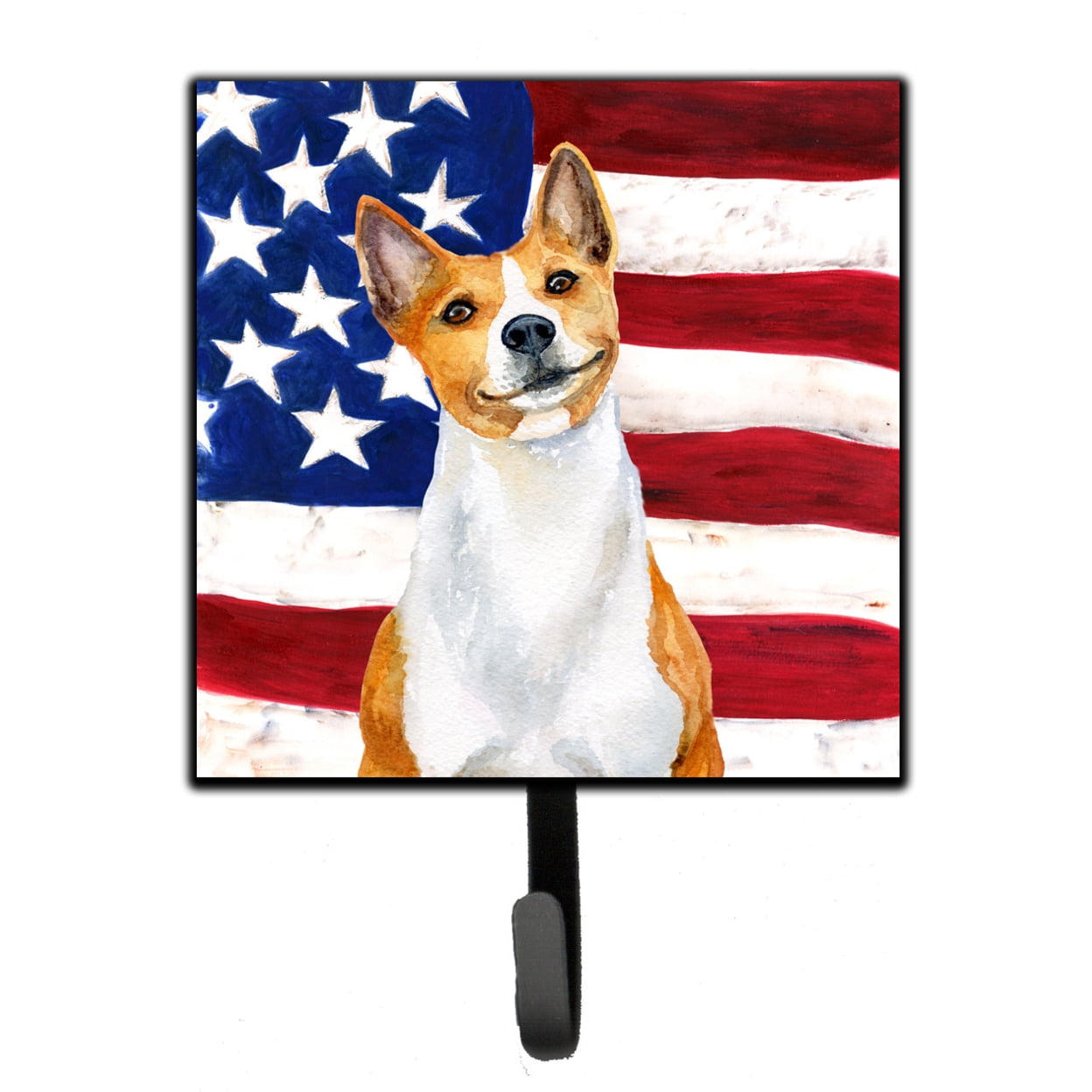 Basenji Patriotic Leash or Key Holder