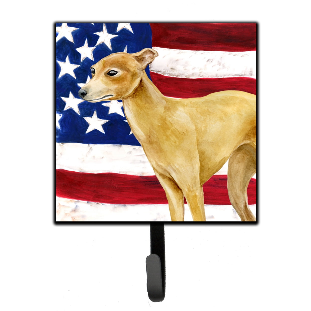 Italian Greyhound Patriotic Leash or Key Holder