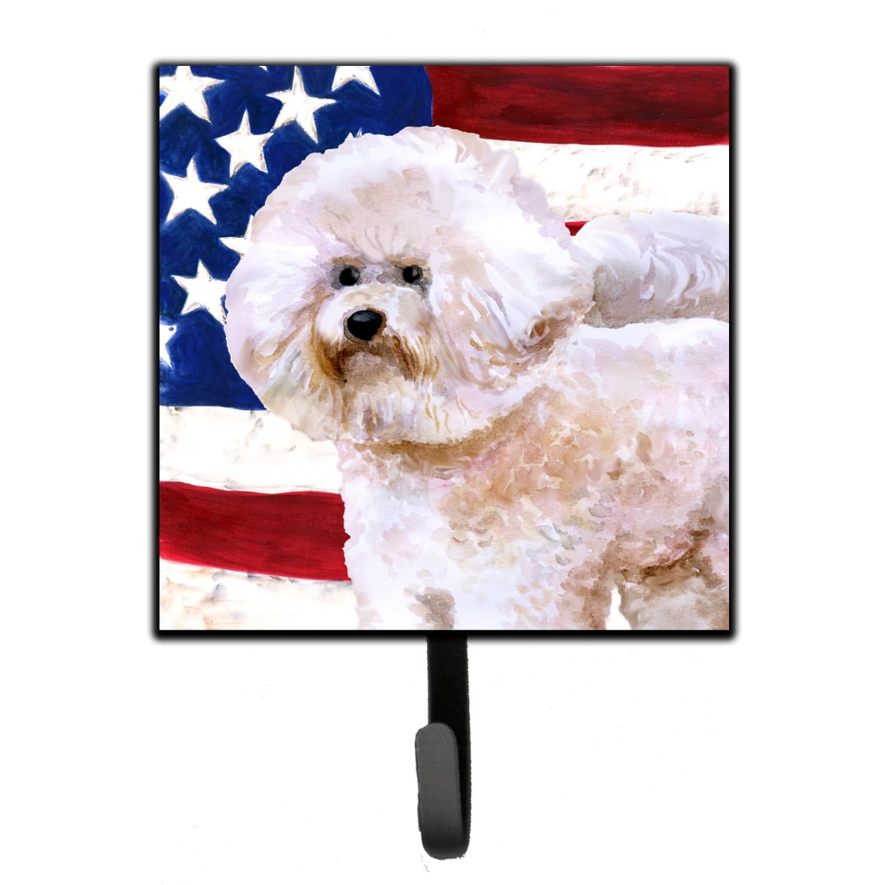Bichon Frise No. 2 Patriotic Leash or Key Holder