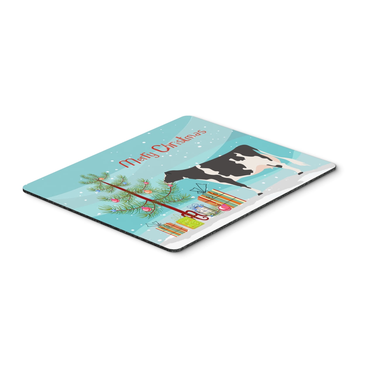Holstein Cow Christmas Mouse Pad - Hot Pad or Trivet