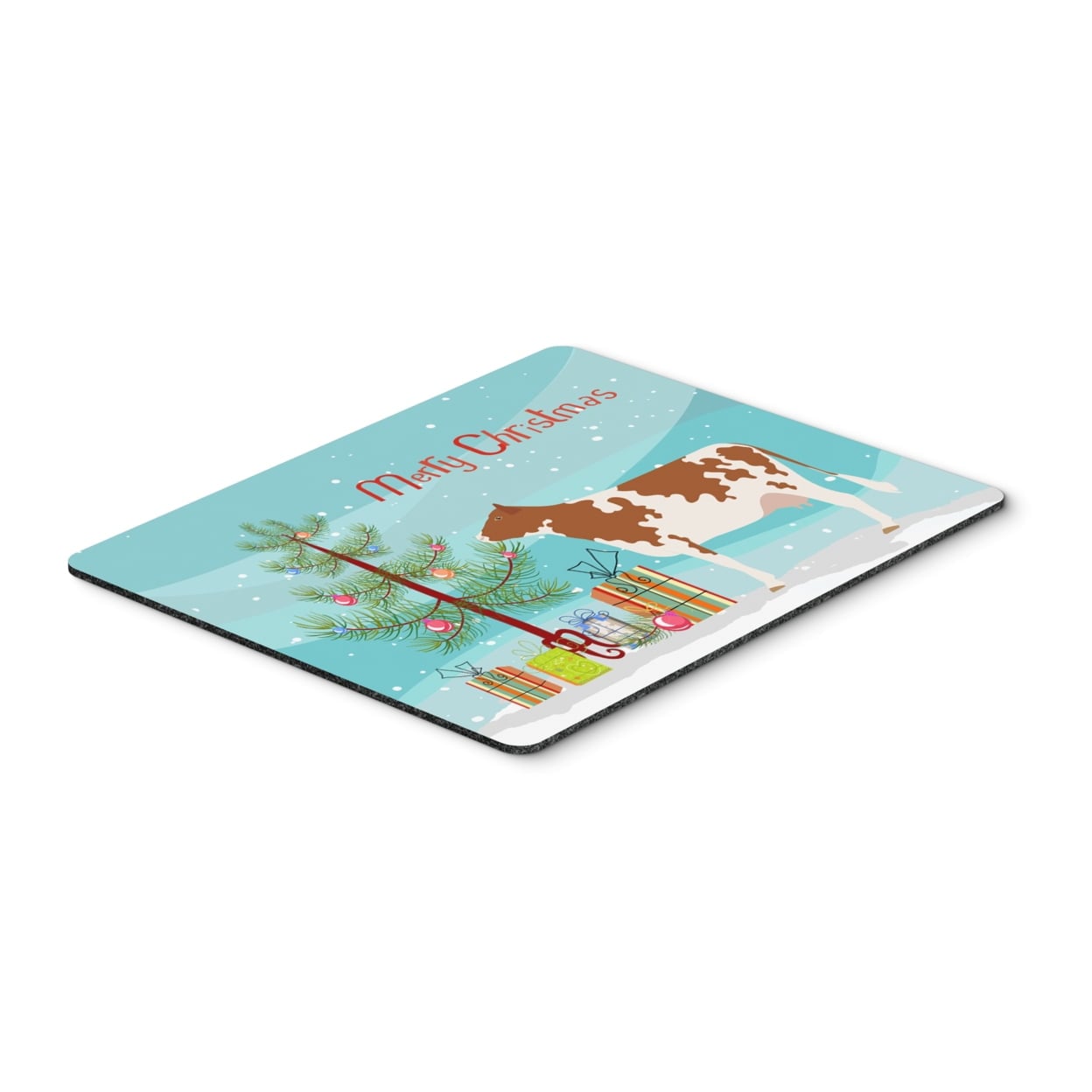 Ayrshire Cow Christmas Mouse Pad - Hot Pad or Trivet
